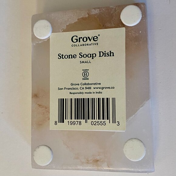 Set of Beekman 1802 Honeyed Grapefruit 3.5oz Soap + Stone Soap Dish Grove Collab - Picture 3 of 3